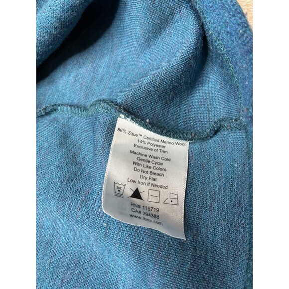 Ibex Reese Merino Wool Sweater Jacket in Blue Women's Size Small - Picture 3 of 7